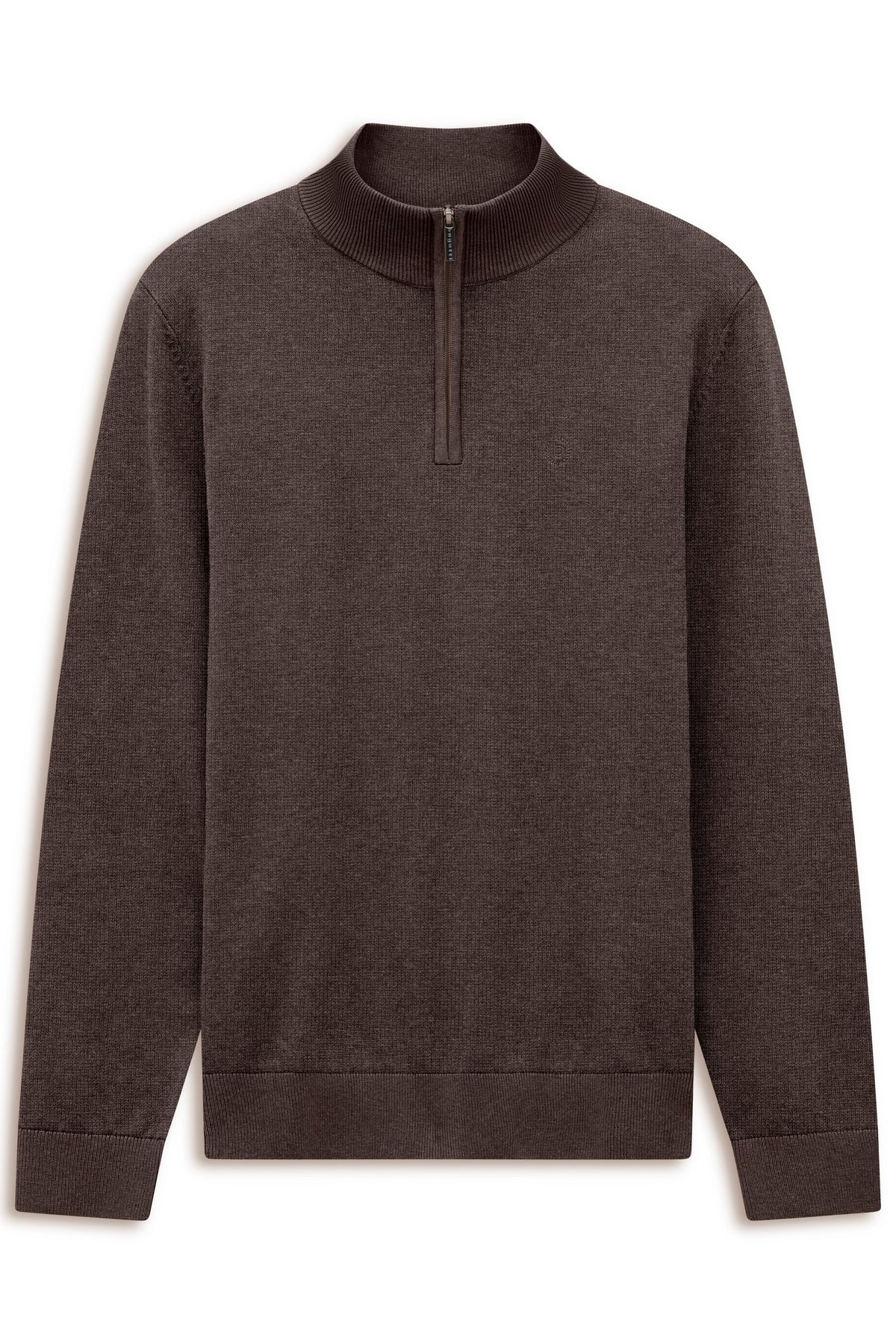 Bugatti 7500 Cotton Half-Zip Troyer - Brown bugatti-7500-25529f-90-f-v2