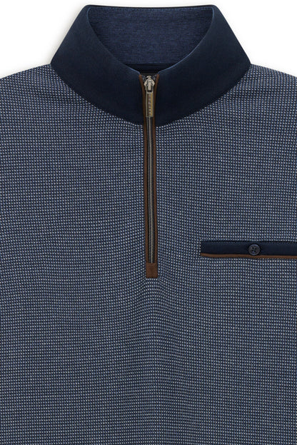 Bugatti 8550 Half-Zip Sweat Troyer - Navy bugatti-8550-25058f-390-add1-v2