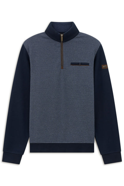Bugatti 8550 Half-Zip Sweat Troyer - Navy bugatti-8550-25058f-390-f-v2