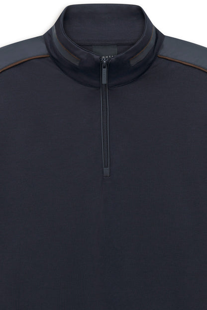 Bugatti 8550 Viscose-Blend Half-Zip Troyer - Navy bugatti-8550-25123f-390-add1-v2