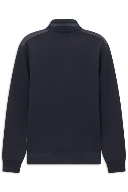 Bugatti 8550 Viscose-Blend Half-Zip Troyer - Navy bugatti-8550-25123f-390-b-v2