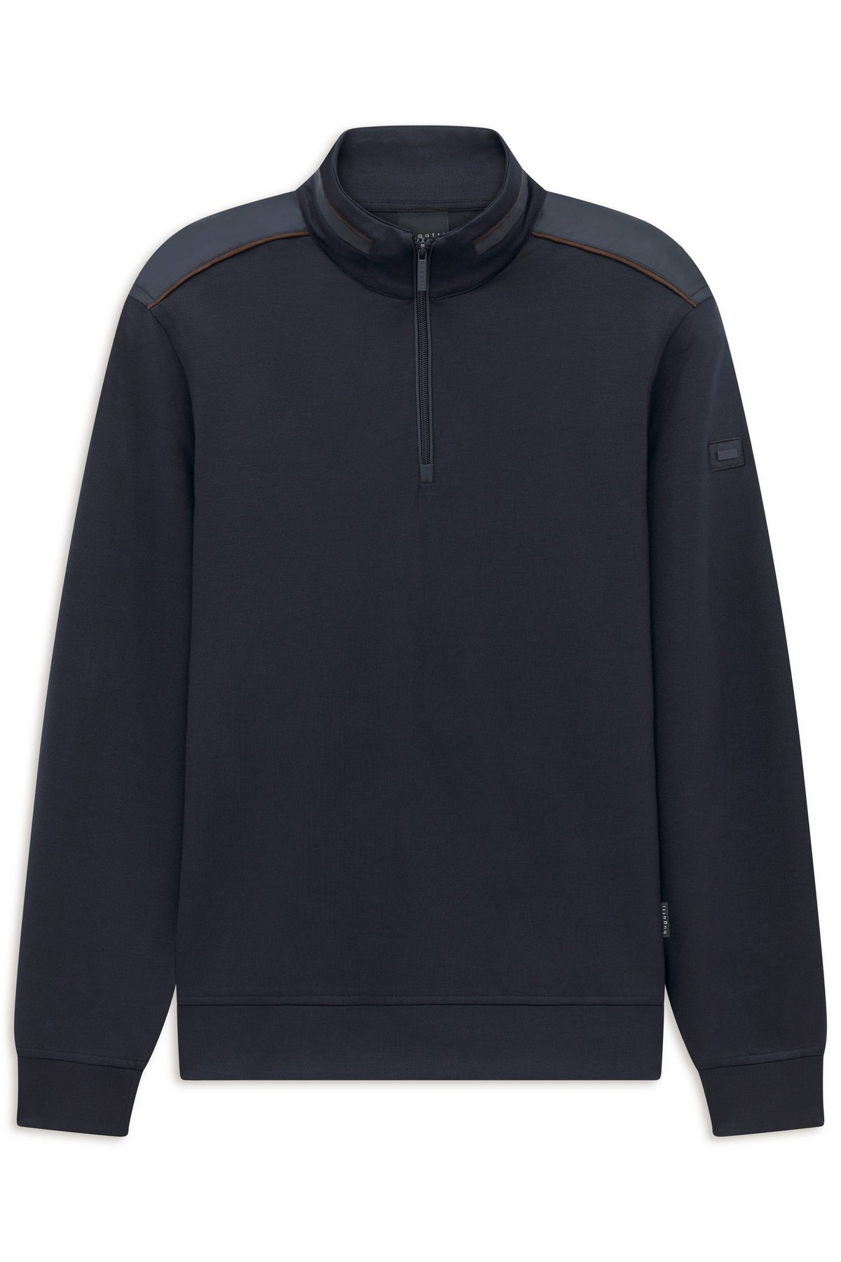 Bugatti 8550 Viscose-Blend Half-Zip Troyer - Navy bugatti-8550-25123f-390-f-v2