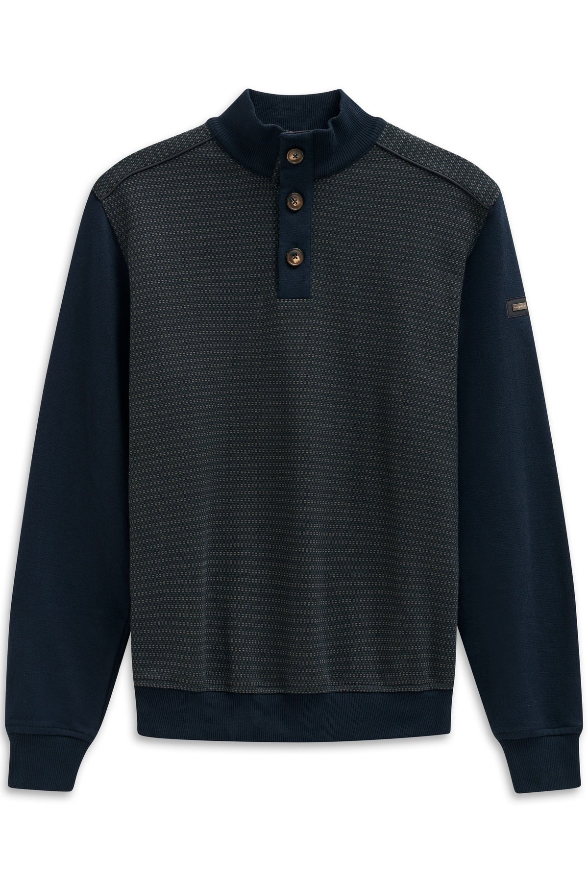 Bugatti 8550 Button-Neck Sweat Troyer - Navy bugatti-8550-85062d-150-f-v2