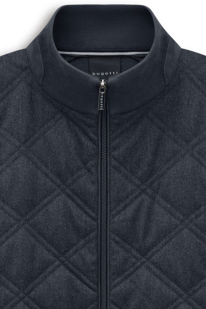 Bugatti 8700 Quilted Flannel Jacket - Navy bugatti-8700-25056f-390-add1-v2