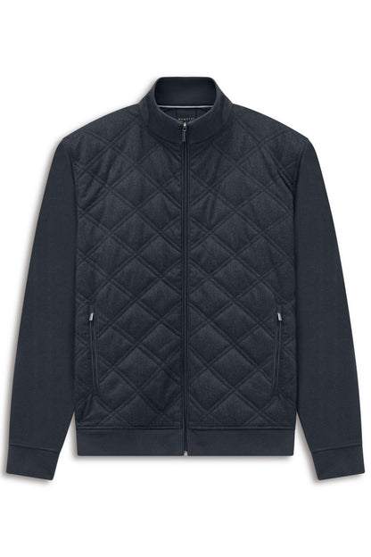 Bugatti 8700 Quilted Flannel Jacket - Navy bugatti-8700-25056f-390-f-v2