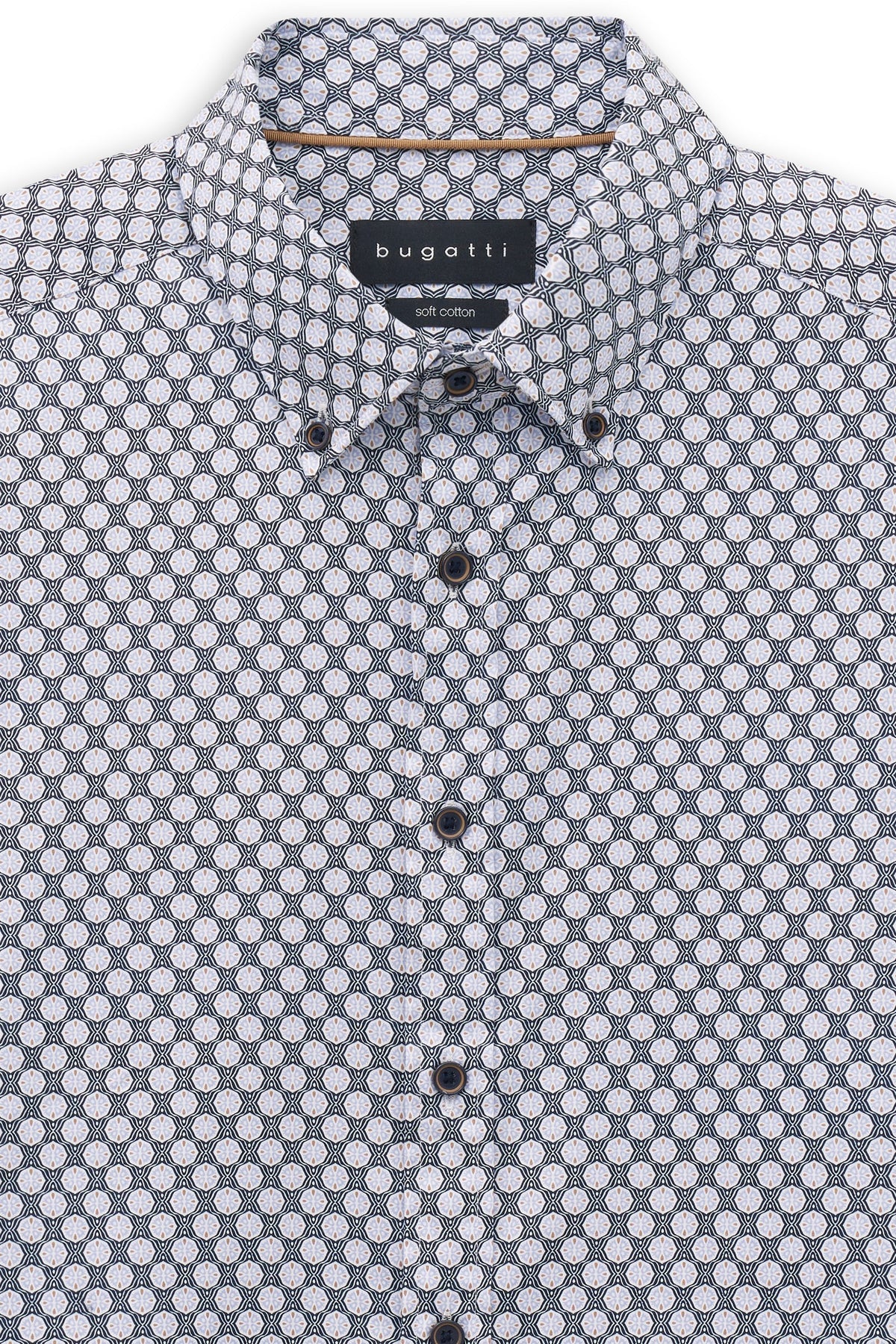 Bugatti 9350 Printed Button-Down Shirt - Light Blue bugatti-9350-28504f-320-add1-v2