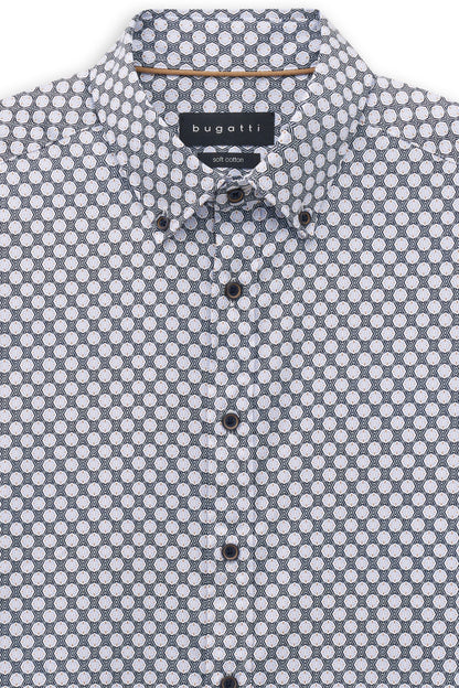 Bugatti 9350 Printed Button-Down Shirt - Light Blue bugatti-9350-28504f-320-add1-v2