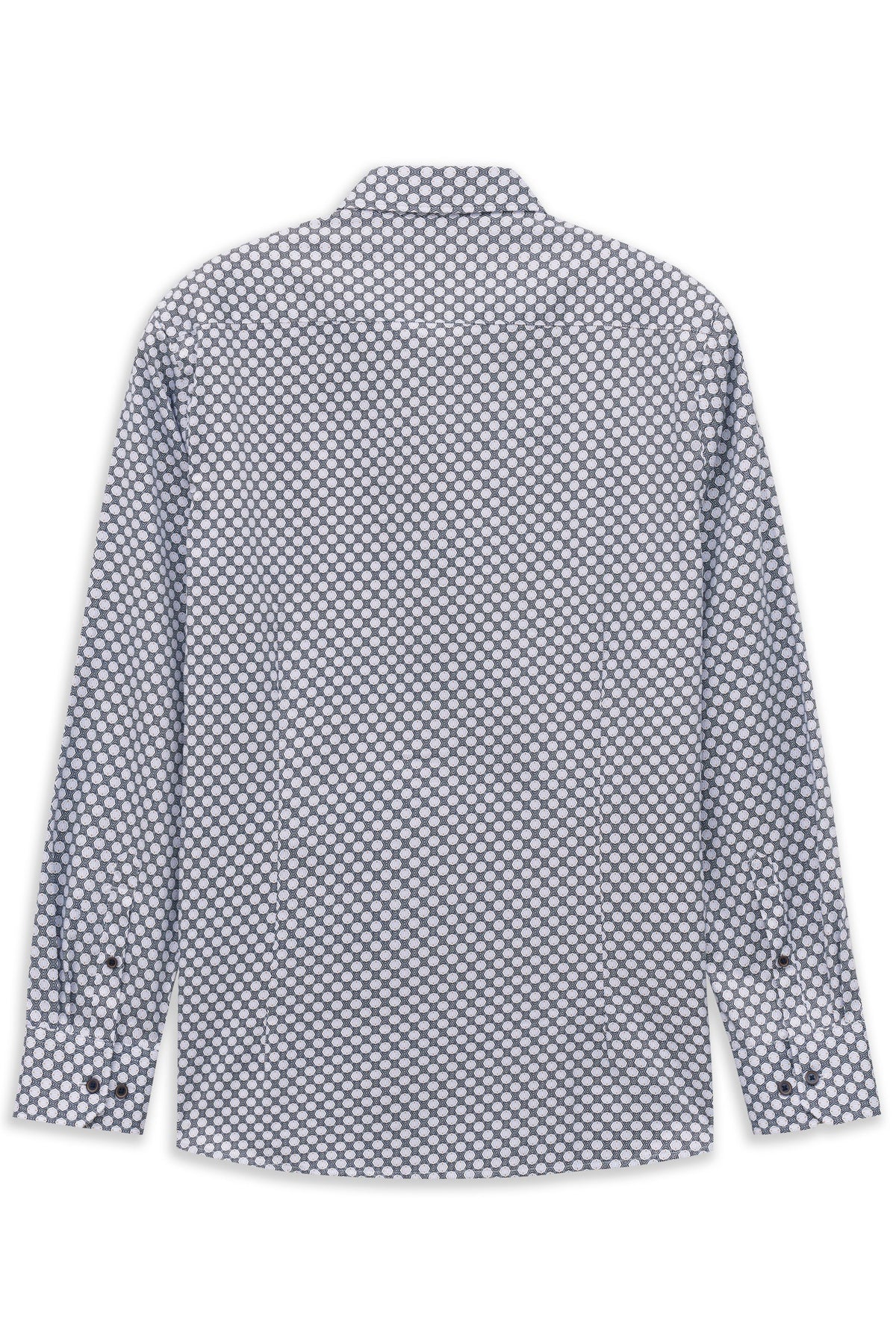 Bugatti 9350 Printed Button-Down Shirt - Light Blue bugatti-9350-28504f-320-b-v2