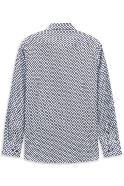 Bugatti 9350 Printed Button-Down Shirt - Light Blue bugatti-9350-28504f-320-b-v2