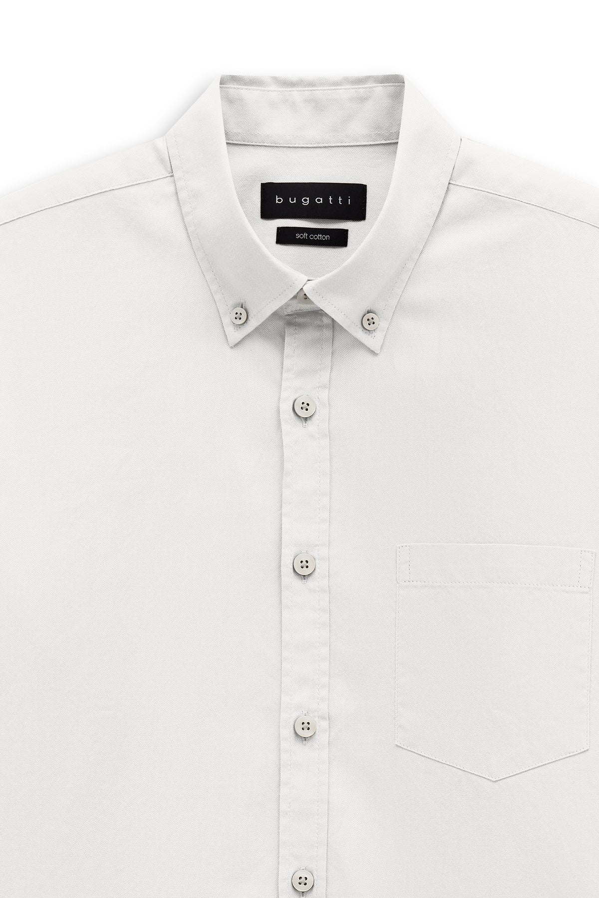 Bugatti 9350 Oxford Button-Down Shirt - White bugatti-9350-28800f-10-add1-v2