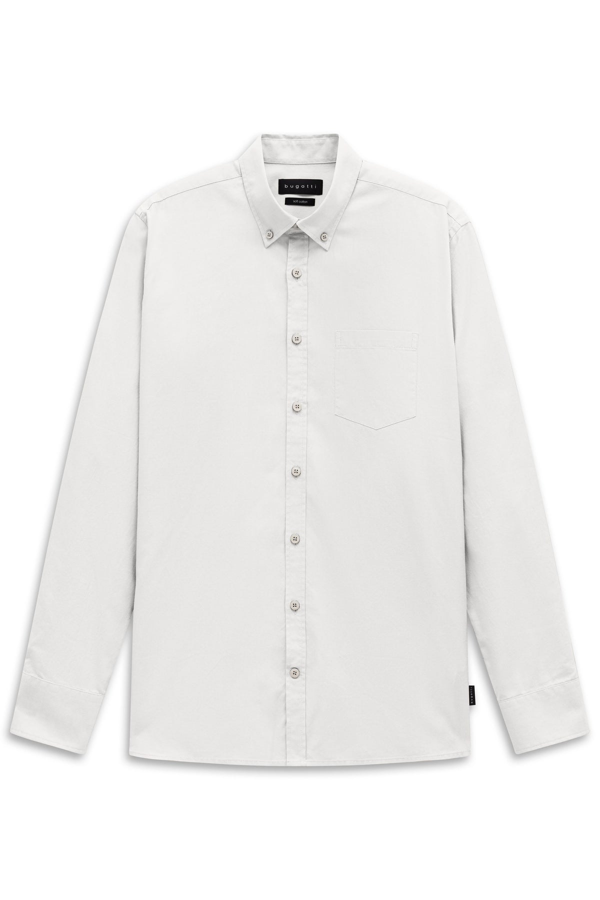 Bugatti 9350 Oxford Button-Down Shirt - White bugatti-9350-28800f-10-f-v2