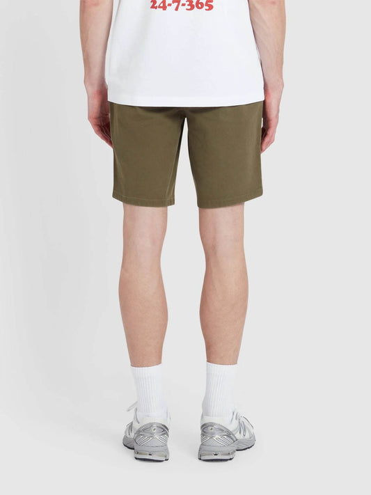 Farah Hawk Chino Shorts - Olive Green f4kfd040-390-3