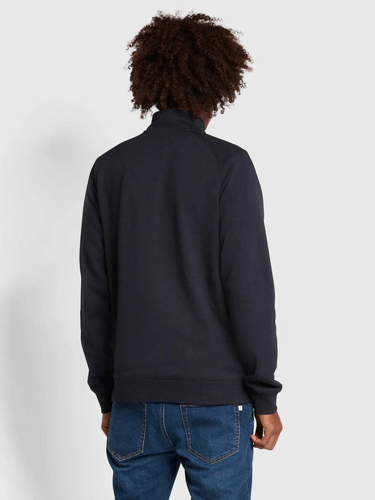 Farah Jim Organic Cotton Quarter Zip Sweatshirt - True Navy f4ksb073_412_ALT1_1800x1800_adec3a1a-5582-4c01-969c-44302120009c