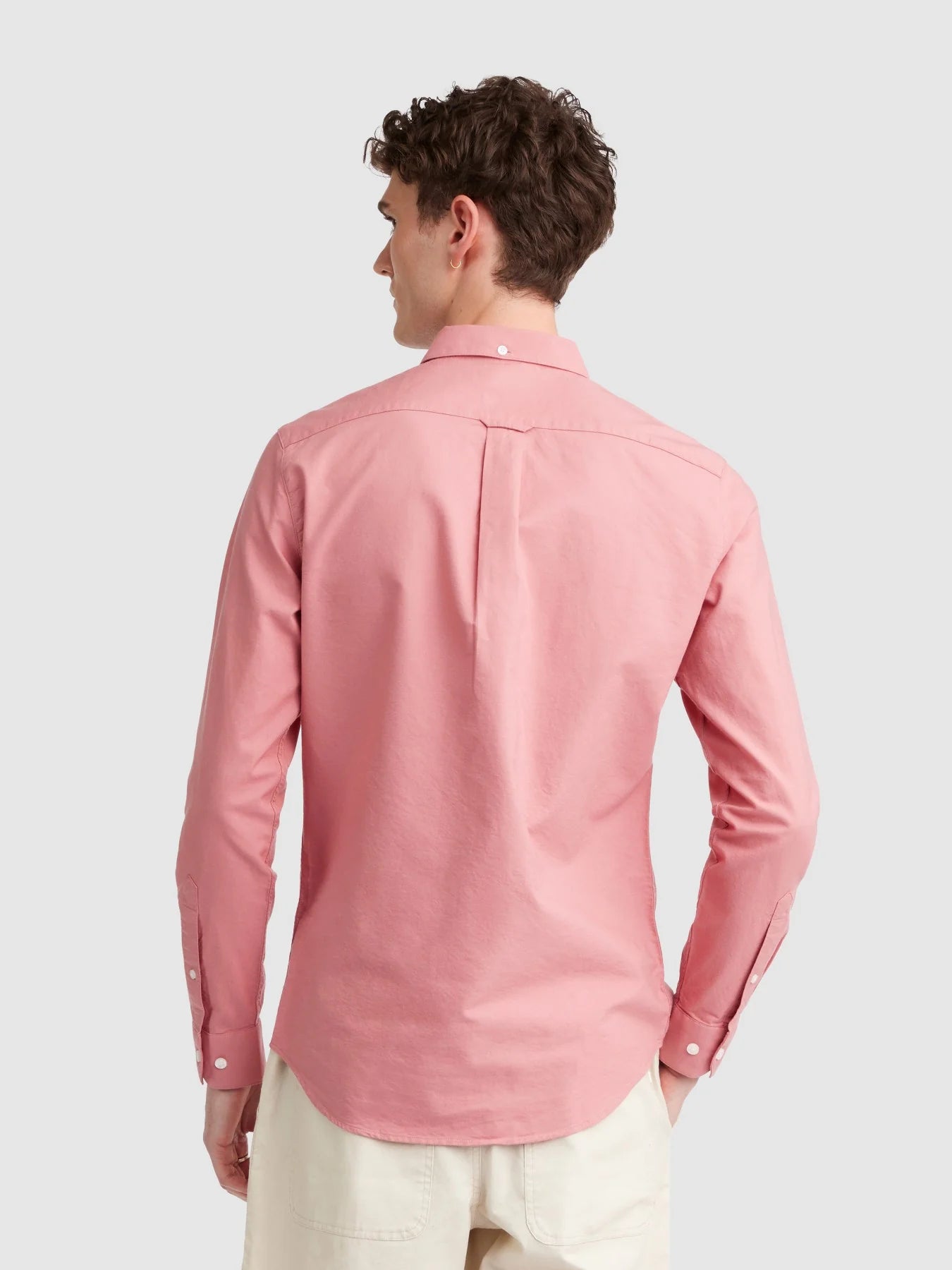 Farah Brewer Slim Fit Organic Cotton Oxford Shirt - Carnation Pink f4wsb060_6773