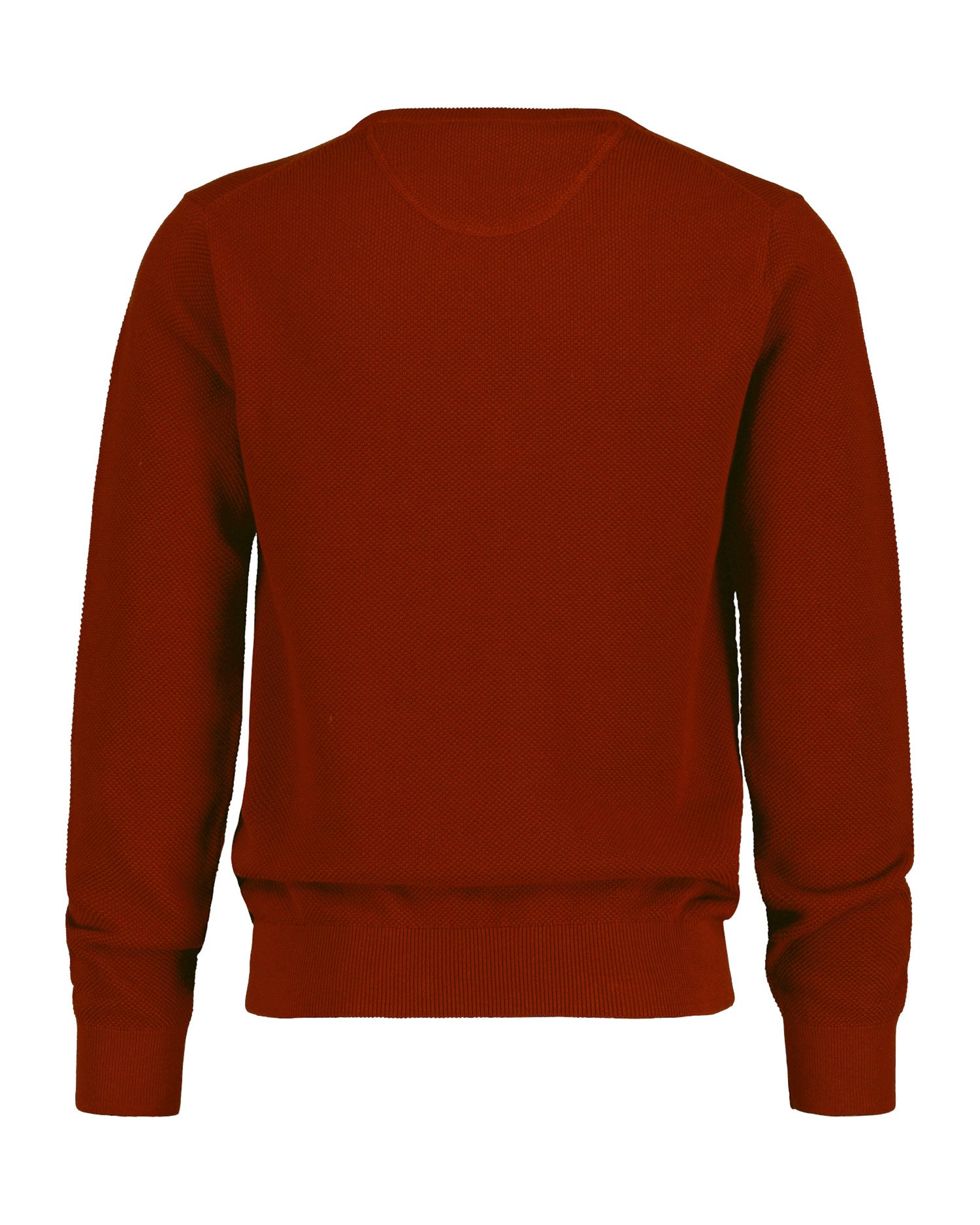 Gant Cotton Piqué Crew Neck Sweater - Modern Rust gant_8040521_623-2
