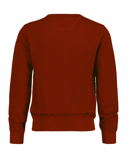 Gant Cotton Piqué Crew Neck Sweater - Modern Rust gant_8040521_623-2