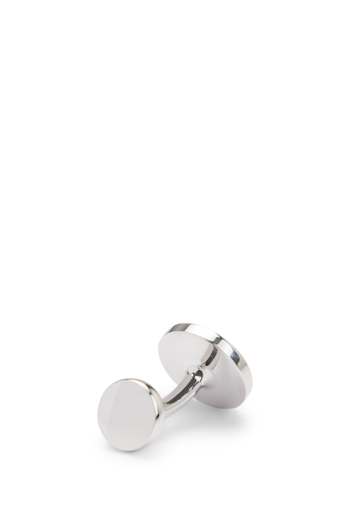 Hugo Boss Round Brass Cufflinks with Engraved Logo - Silver hbeu50495126_040_210