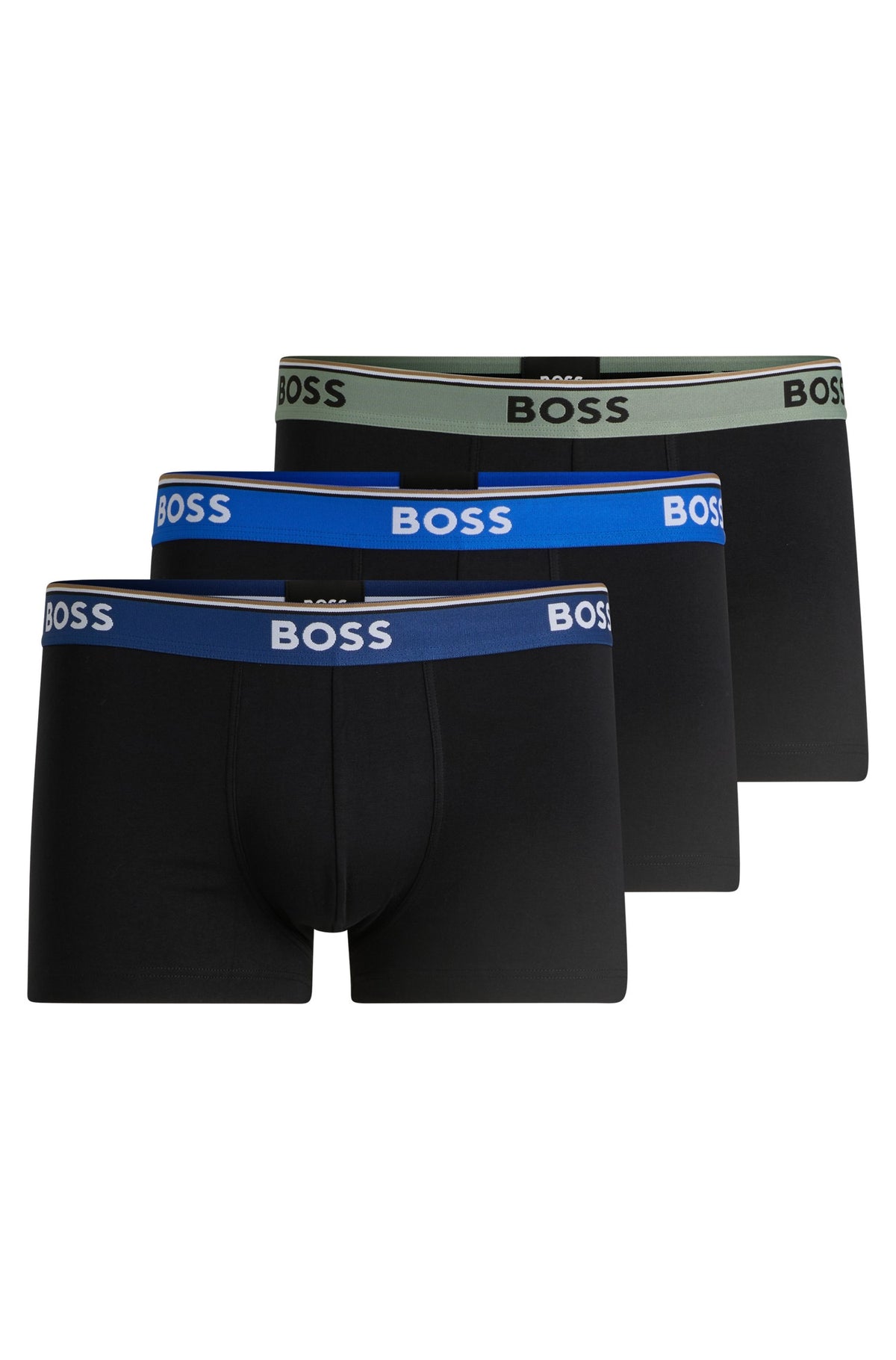 Hugo Boss Power 3-Pack Stretch-Cotton Trunks - Black hbeu50517827_969_100