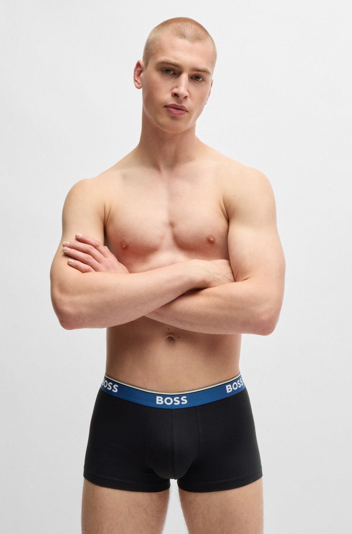 Hugo Boss Power 3-Pack Stretch-Cotton Trunks - Black hbeu50517827_969_342