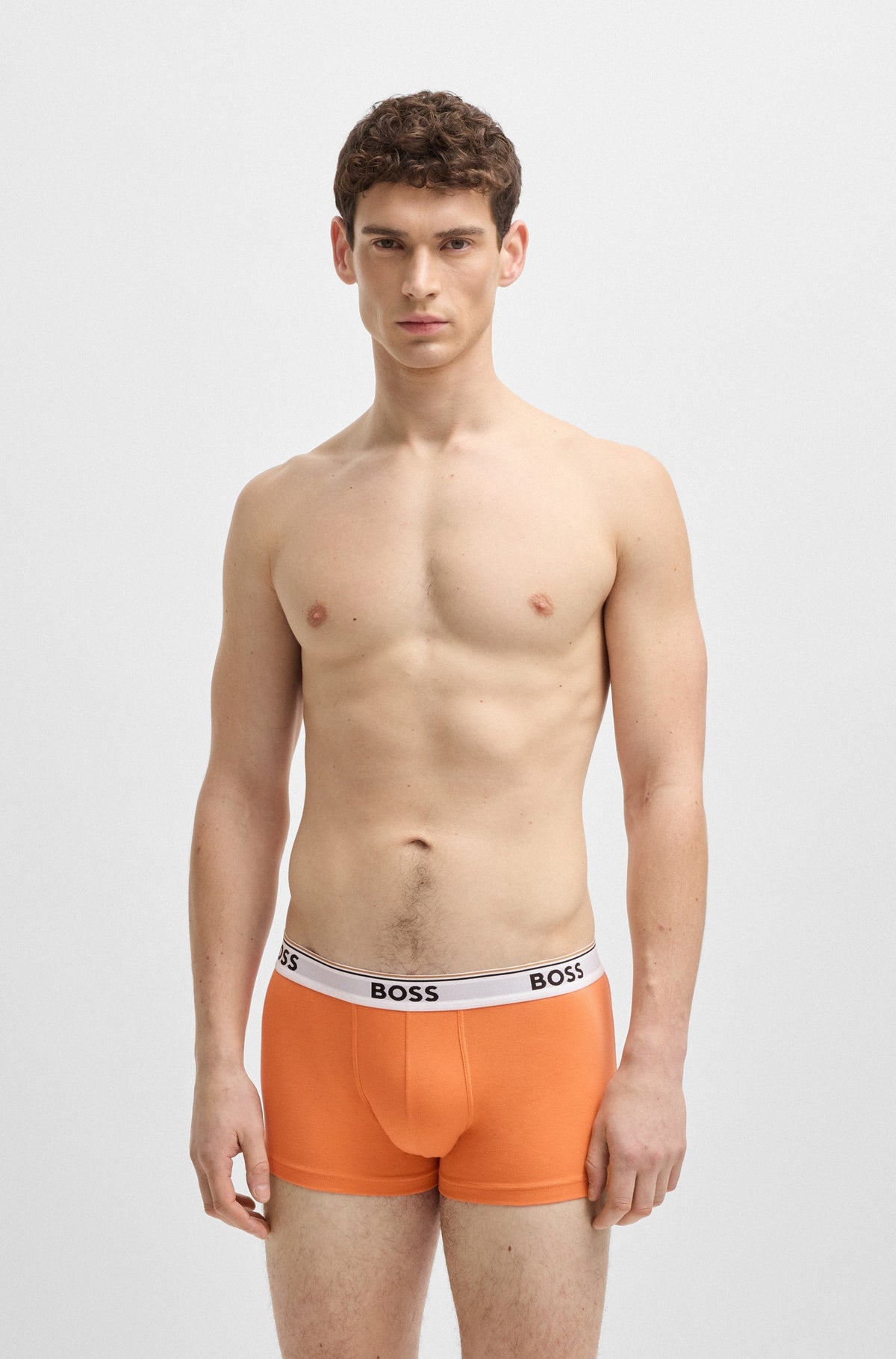 Hugo Boss Power 3-Pack Stretch-Cotton Trunks - Orange/Black/Navy hbeu50531684_962_342