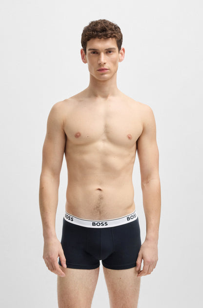 Hugo Boss Power 3-Pack Stretch-Cotton Trunks - Orange/Black/Navy hbeu50531684_962_343