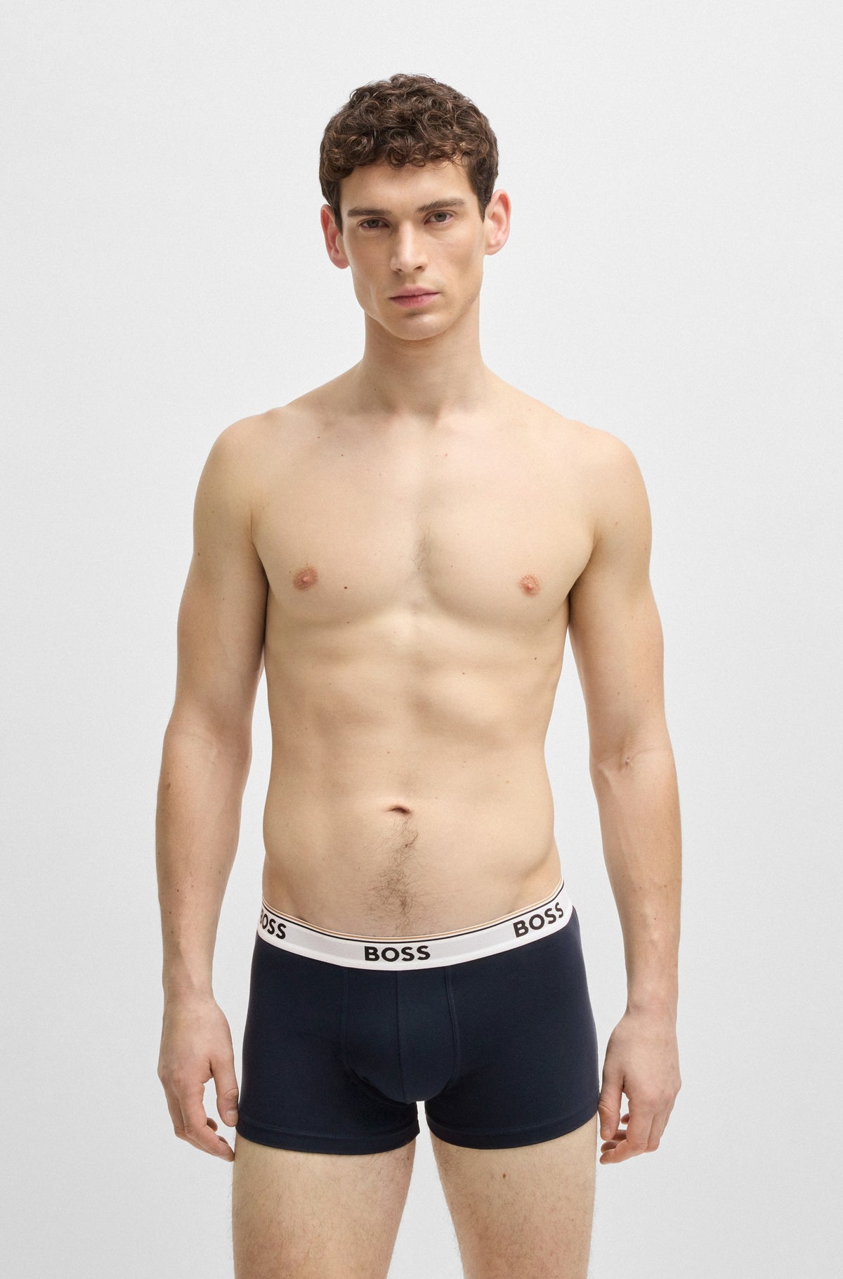 Hugo Boss Power 3-Pack Stretch-Cotton Trunks - Orange/Black/Navy hbeu50531684_962_350