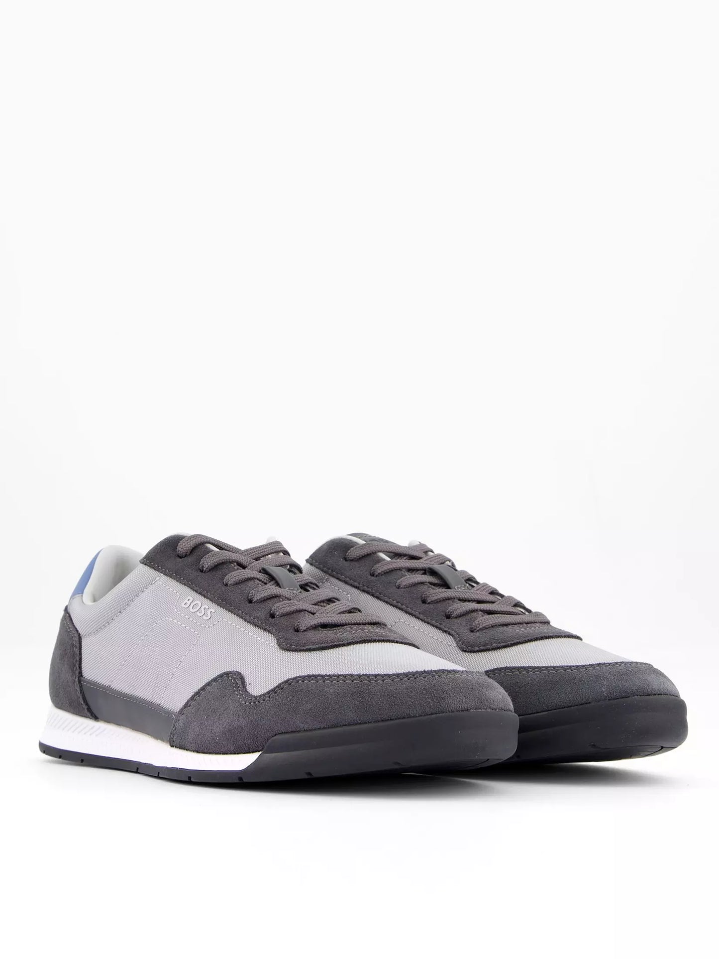 Hugo Boss Mixed-material Lace-up Trainers With Suede Trims - Grey hbeu50536524_032-1