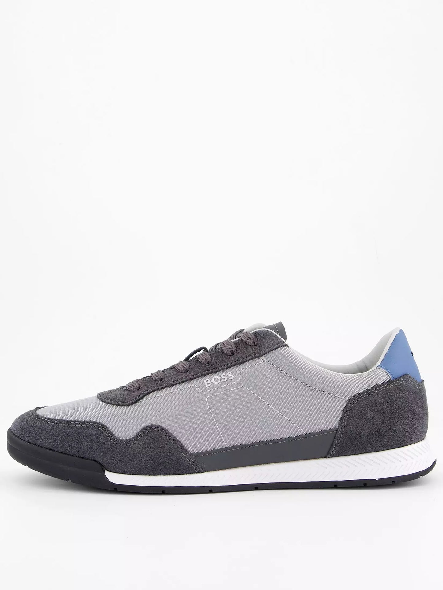 Hugo Boss Mixed-material Lace-up Trainers With Suede Trims - Grey hbeu50536524_032-4