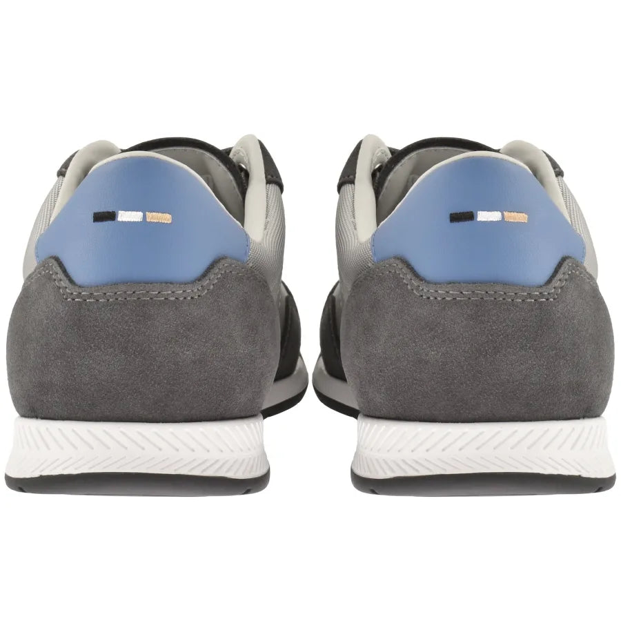 Hugo Boss Mixed-material Lace-up Trainers With Suede Trims - Grey hbeu50536524_032-5