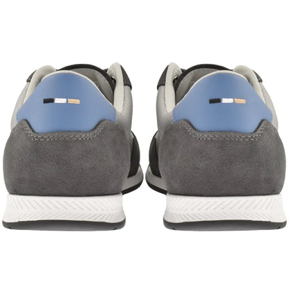 Hugo Boss Mixed-material Lace-up Trainers With Suede Trims - Grey hbeu50536524_032-5