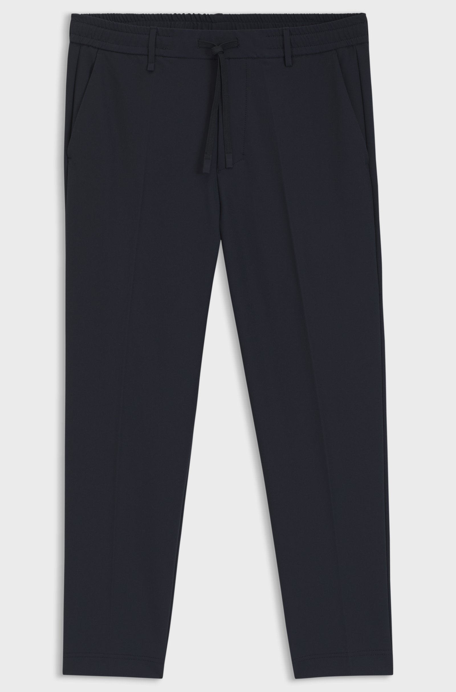 Hugo Boss Tapered-fit Rrousers With Water-repellent Finish - Dark Blue hbeu50538179_402_100
