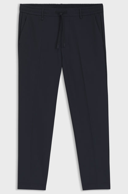 Hugo Boss Tapered-fit Rrousers With Water-repellent Finish - Dark Blue hbeu50538179_402_100