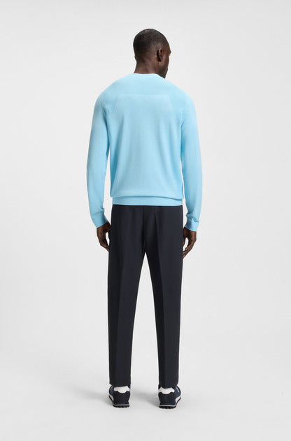 Hugo Boss Tapered-fit Rrousers With Water-repellent Finish - Dark Blue hbeu50538179_402_360