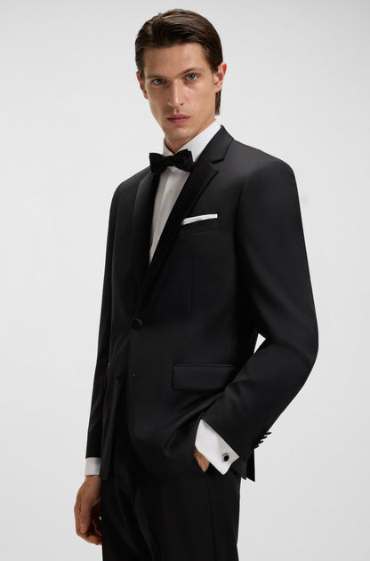 Hugo Boss Round Cufflinks With Black-enamel Insert - Black hbeu50539967_001_340