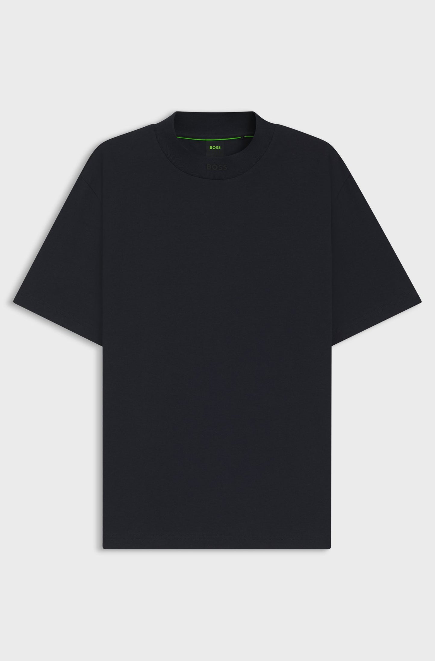Hugo Boss Relaxed-fit T-shirt in Stretch Cotton With Logo Collar - Dark Blue hbeu50551139_402_100