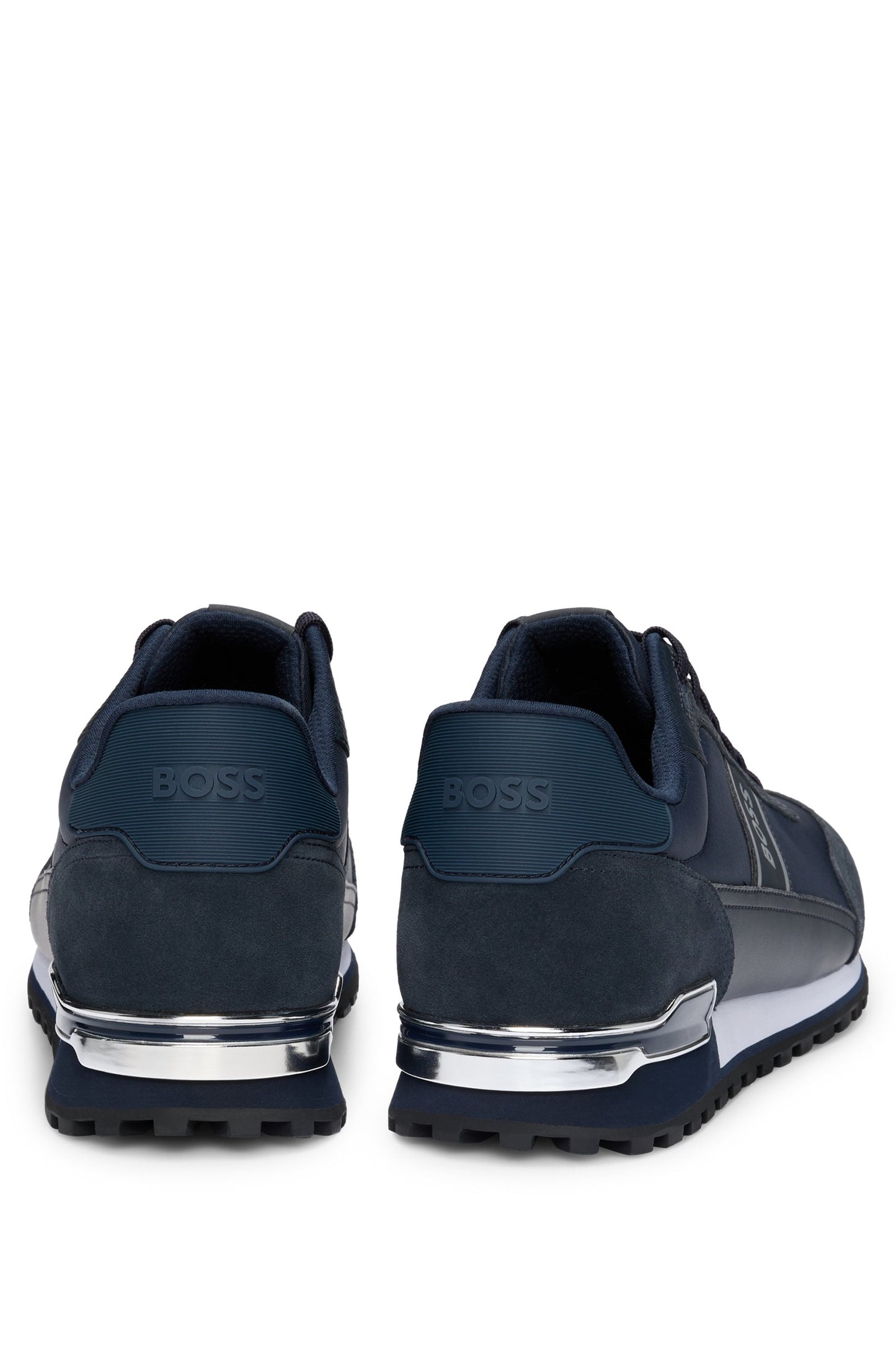 Hugo Boss Mixed-material Lace-up Trainers With Suede Trims - Dark Blue hbna50529533_402_210