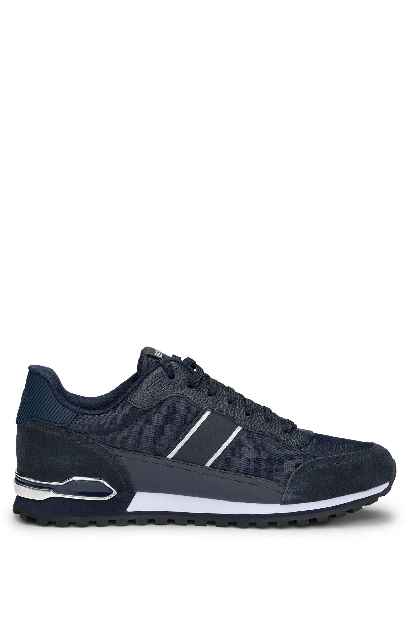 Hugo Boss Mixed-material Lace-up Trainers With Suede Trims - Dark Blue hbna50529533_402_220
