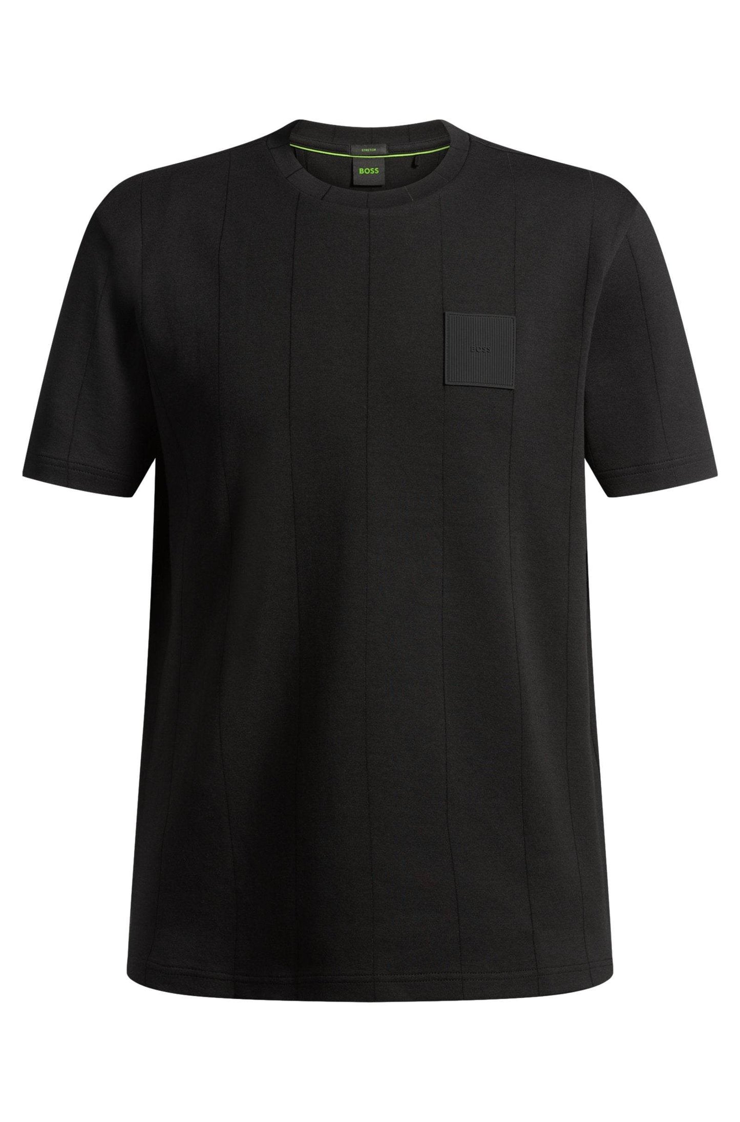Hugo Boss T-shirt With Drop-needle Stitching - Black hbna50531013_001_100