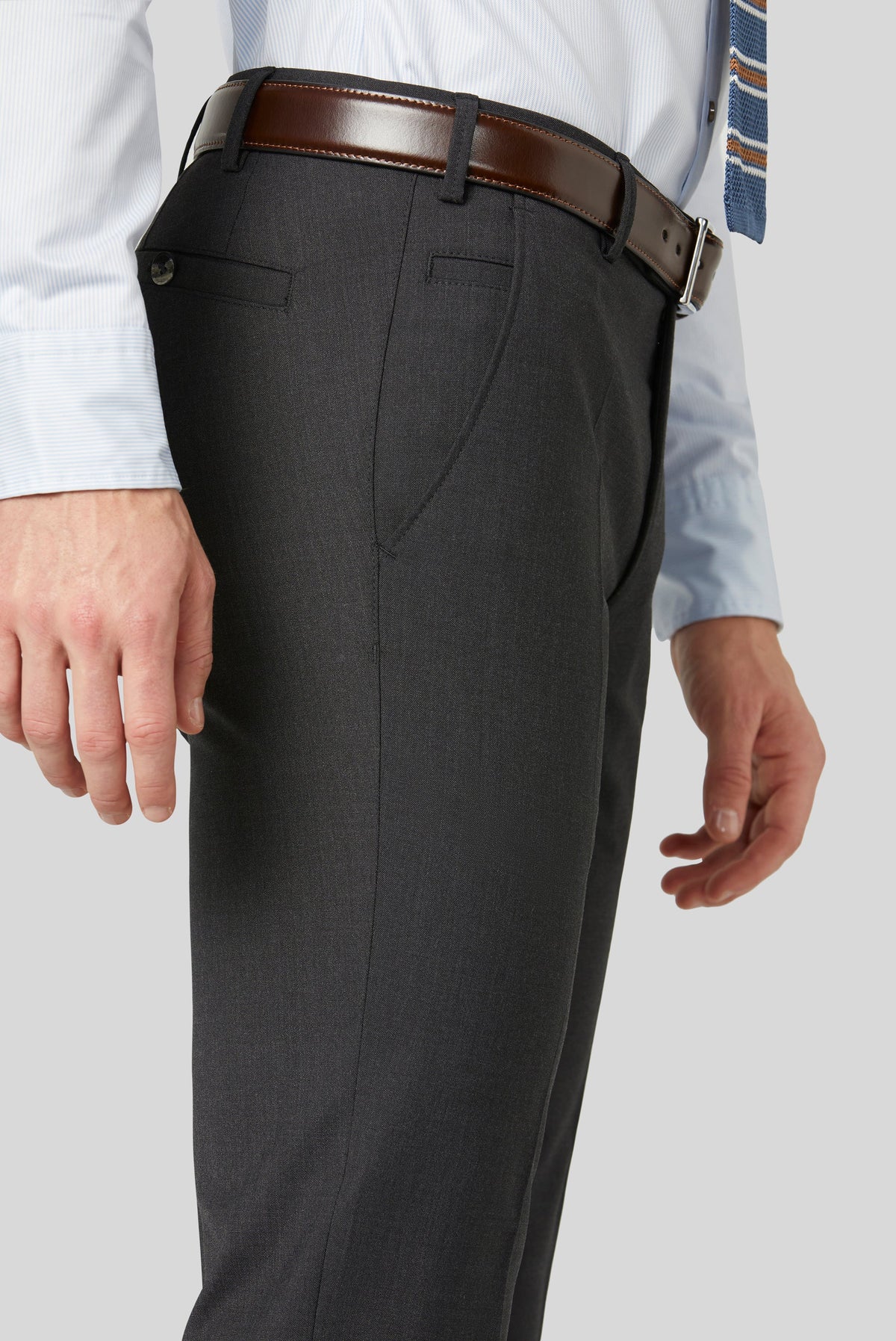 Meyer Roma Wool-Blend Trousers - Charcoal meyer_fs22_Roma_344_08_detail