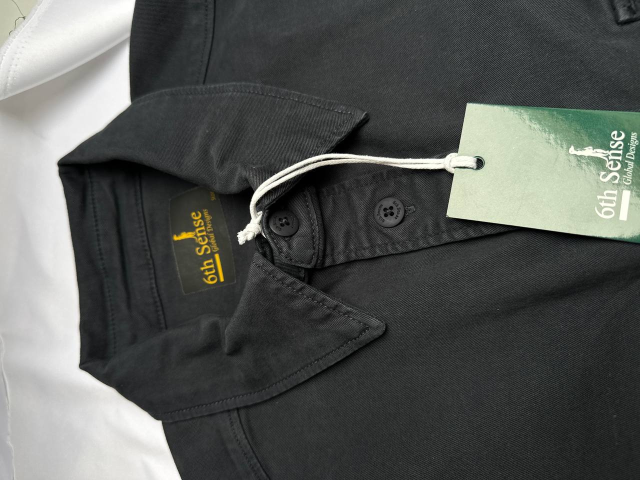 6th Sense Design Vulcan overshirt, collar and brand label