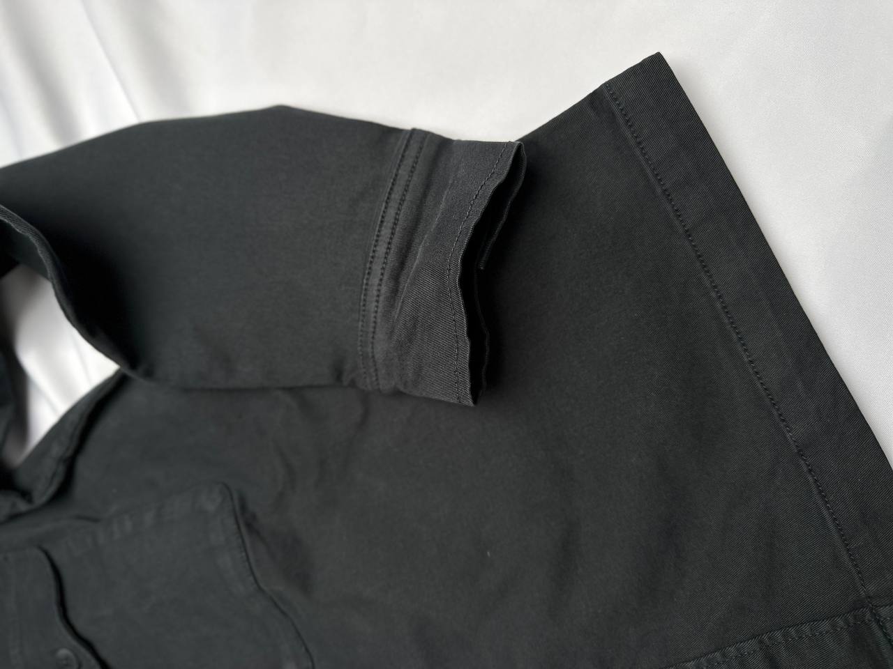 6th Sense Design Vulcan navy overshirt, sleeve and hem detail