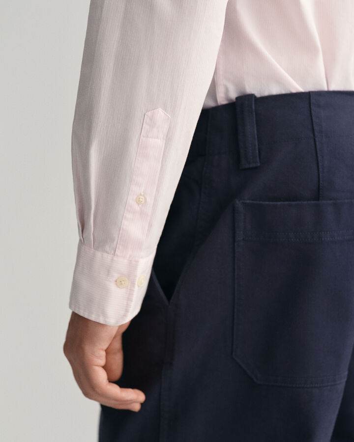 Gant Regular Fit Classic Banker Stripe Poplin Shirt - Light Pink time__1705938321__202401-3000140-662-crmodel-fv-3