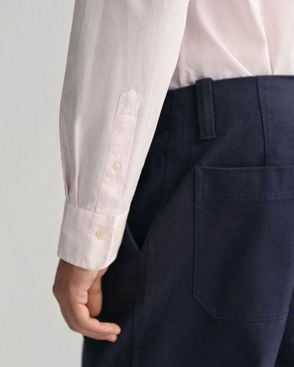 Gant Regular Fit Classic Banker Stripe Poplin Shirt - Light Pink time__1705938321__202401-3000140-662-crmodel-fv-3