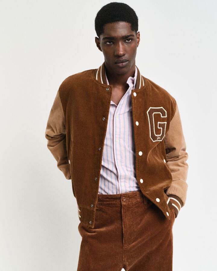 Gant Regular Fit Striped Archive Oxford Shirt - Dusty Pink time__1718199954__202403-3240169-674-crmodel-fv-1