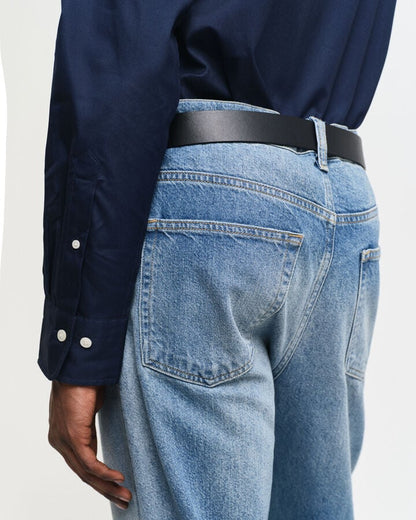 Gant Slim Fit Pinpoint Oxford Shirt - Marine time__1718201450__202403-3000302-410-crmodel-fv-1