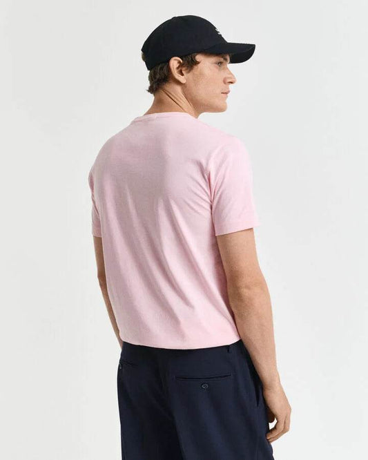 Gant Regular Fit Shield T-Shirt - California Pink time__1733238379__202501-2003184-637-model-bv-1