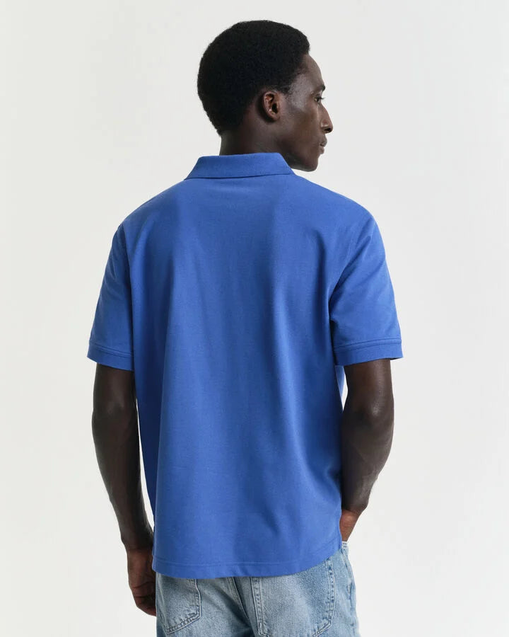 Gant Contrast Piqué Polo Shirt - Blue time__1733240194__202501-2062026-407-model-bv-1