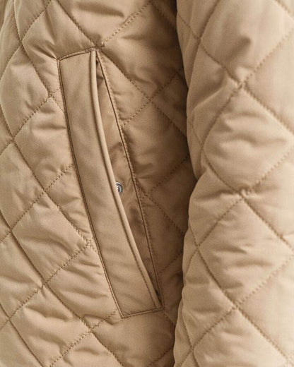 Gant Quilted Windcheater - Dark Khaki time__1733242235__202501-7006340-248-crmodel-fv-1