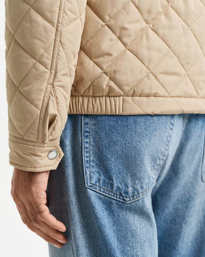 Gant Quilted Windcheater - Dark Khaki time__1733242544__202501-7006340-248-crmodel-fv-3