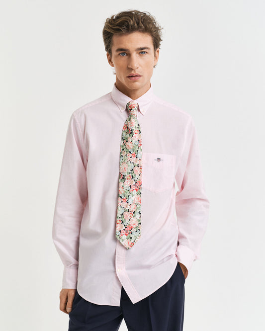 Gant Regular Fit Classic Poplin Shirt - Light Pink time__1733739016__202501-3000100-662-model-fit-1